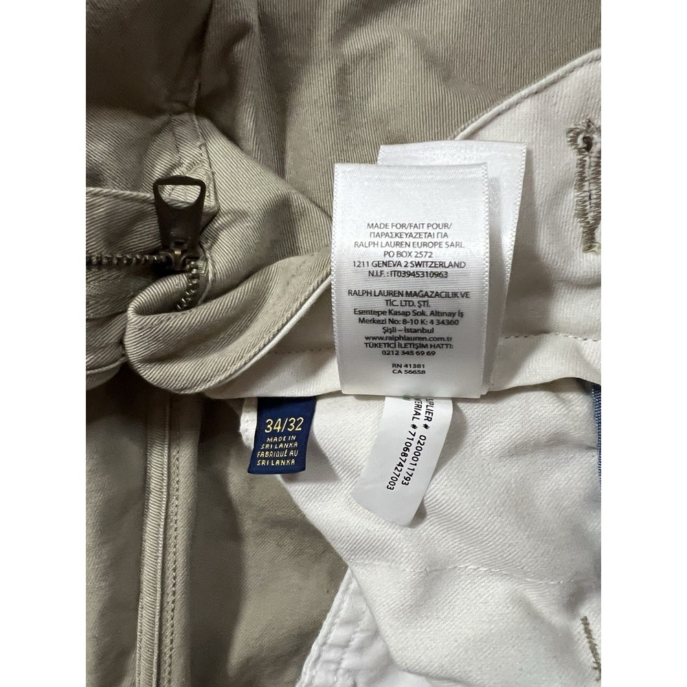 Polo Ralph Lauren Men's The Polo Chino 34x32 Beige Twill Classic Fit Straight - Picture 6 of 9
